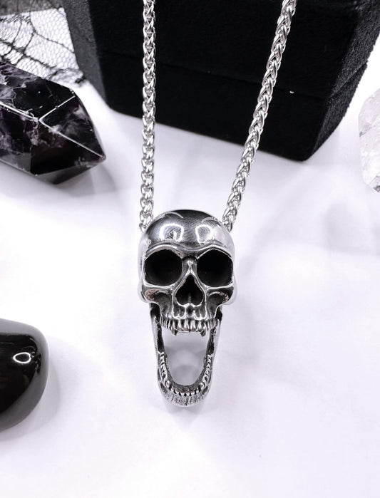 Stainless Steel Vampire Skull
Necklace