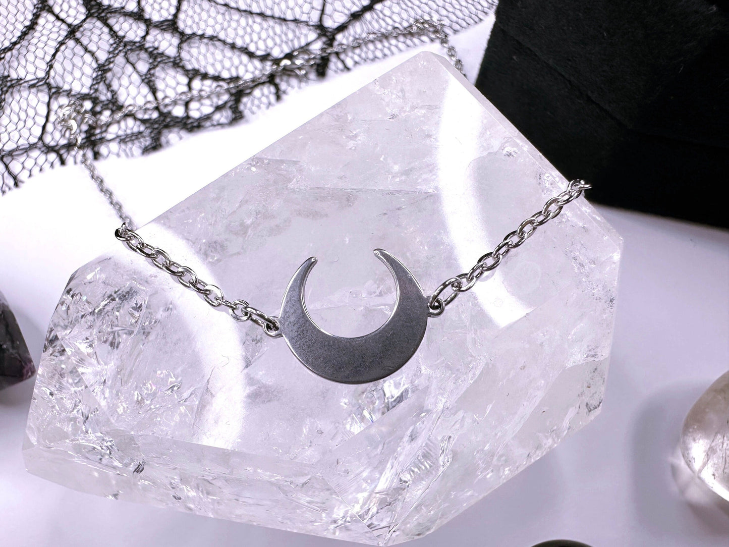 Stainless Steel Crescent Moon
Choker