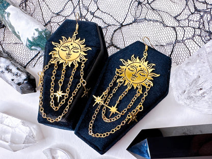 Golden Healer Sun Earrings