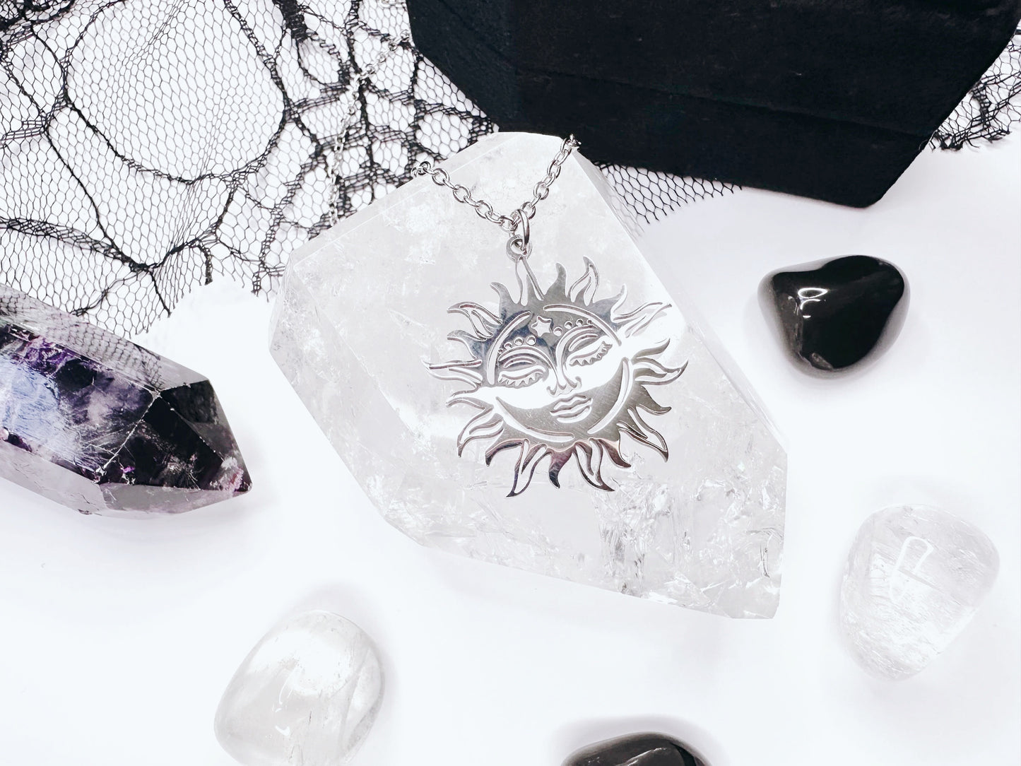 Stainless Steel Sun Necklace