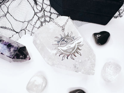 Stainless Steel Sun Necklace