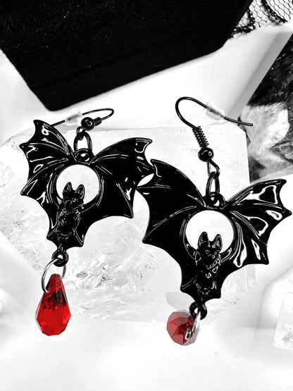 Bats Blood Earrings