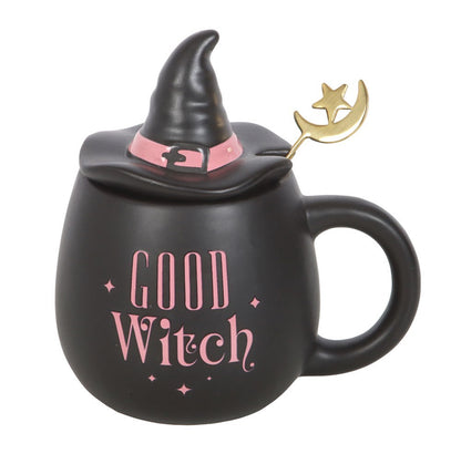 Good Witch Lidded Mug With Spoon