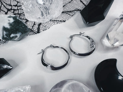 Crescent Moon Hoop Earrings