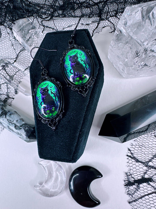 Halloween Kitty Earrings