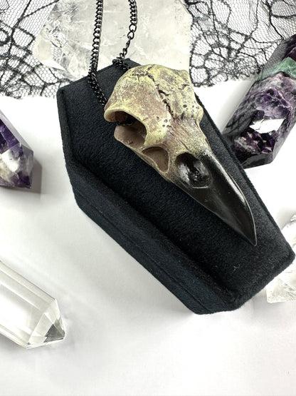Death Of The Raven Skull Necklace