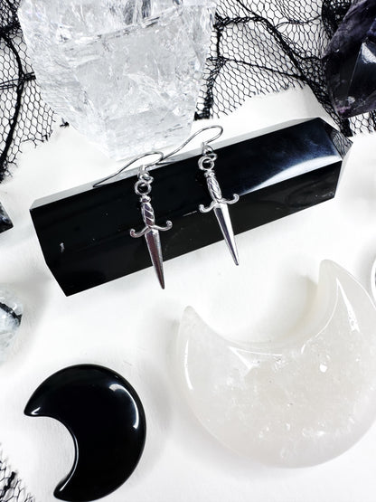 Stainless Steel Dagger Earrings
