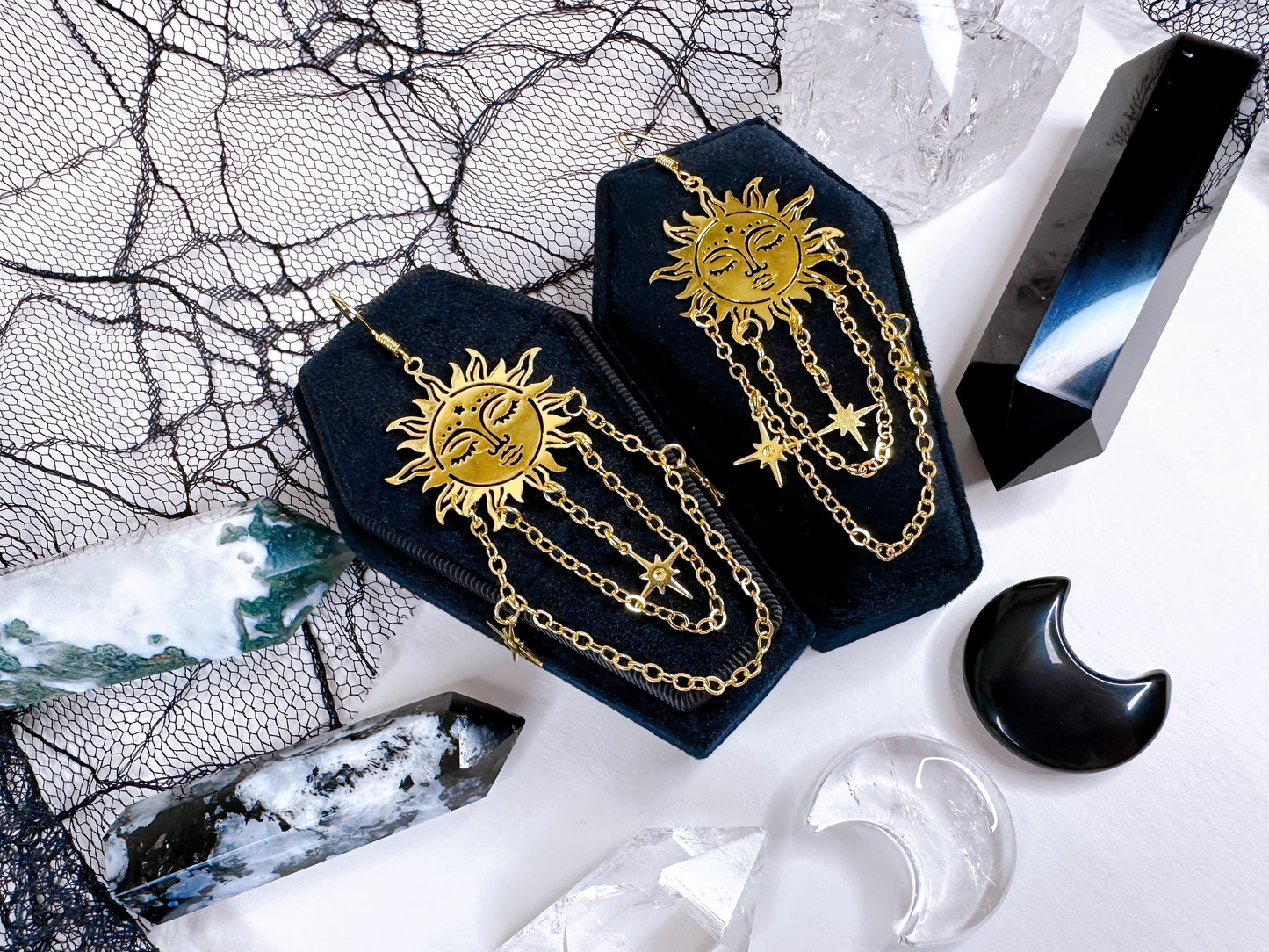 Golden Healer Sun Earrings