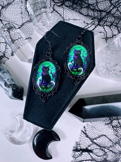 Halloween Kitty Earrings