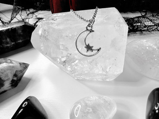 Crescent Moon & Star Necklace