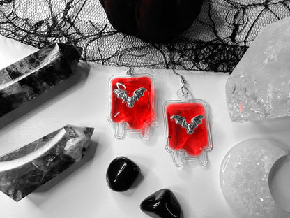 Vampire’s Blood Bag Earrings