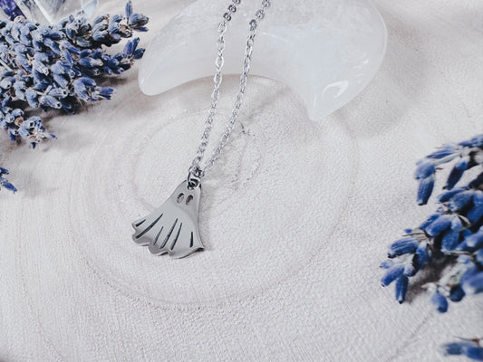 Stainless Steel Silver Ghost Necklace