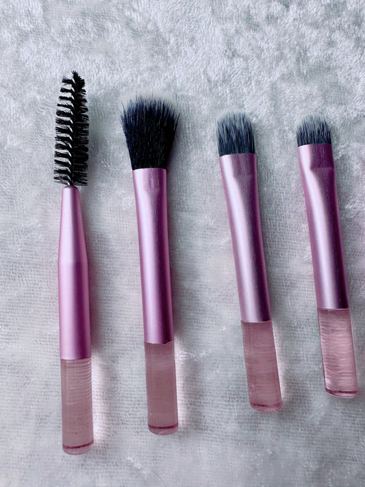 10 Piece Pink Mini Travel Makeup Brushes