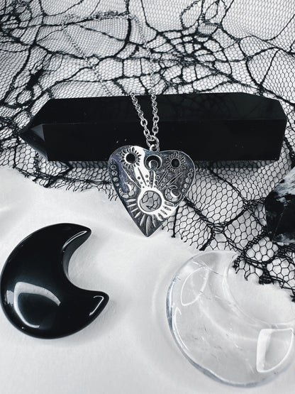 Stainless Steel Ouija Planchette Necklace