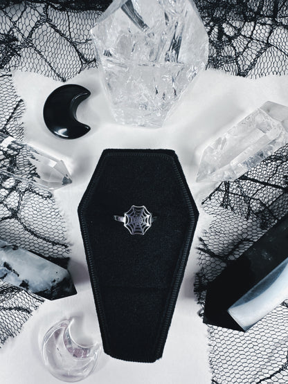 Stainless Steel Spiderweb Ring