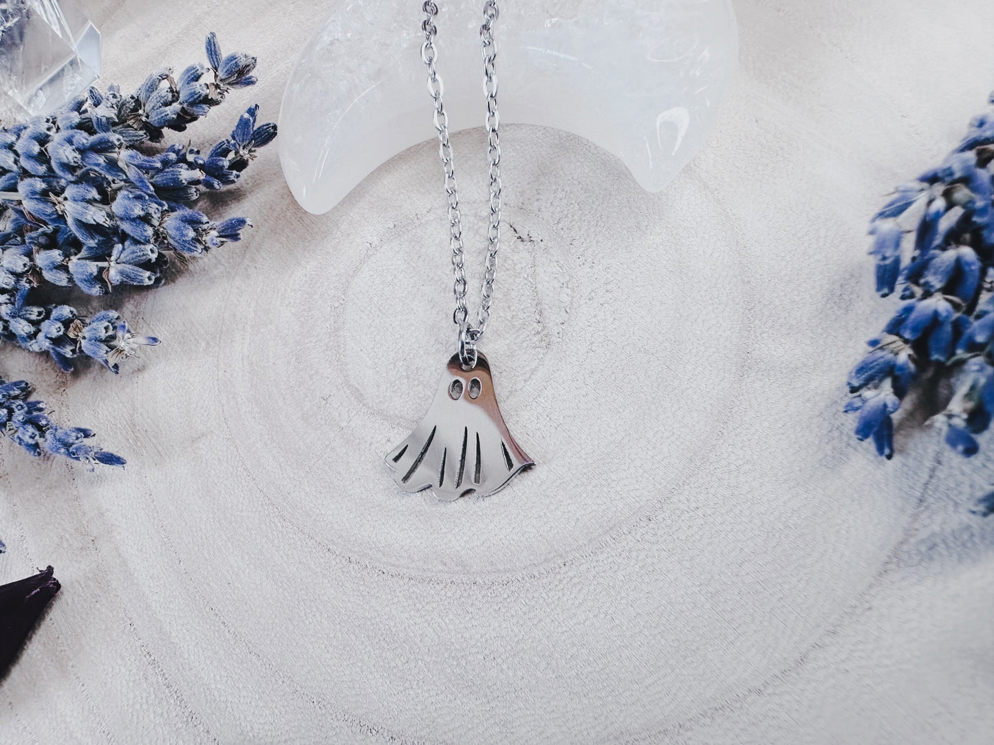 Stainless Steel Silver Ghost Necklace