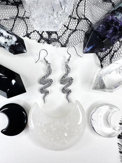 Gothic Snake Earrings