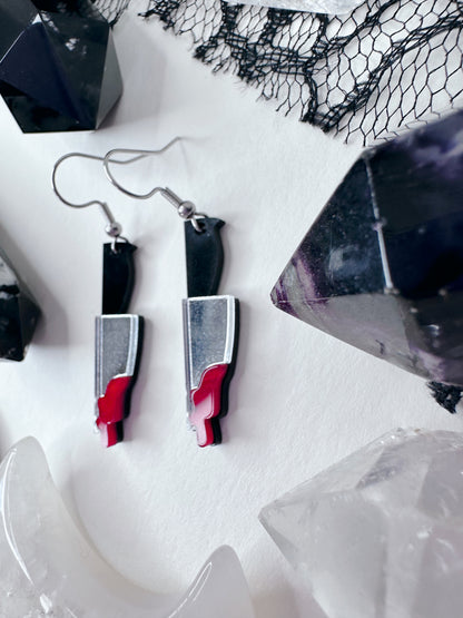 Final Girl Bloody Knife Earrings