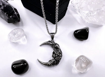 Stainless Steel Enchanted Moon
Necklace