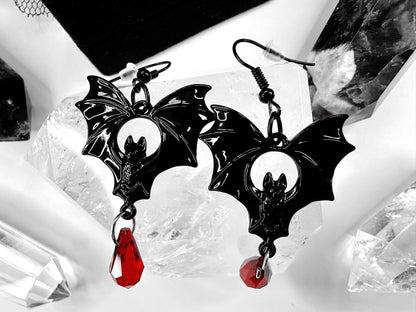 Bats Blood Earrings