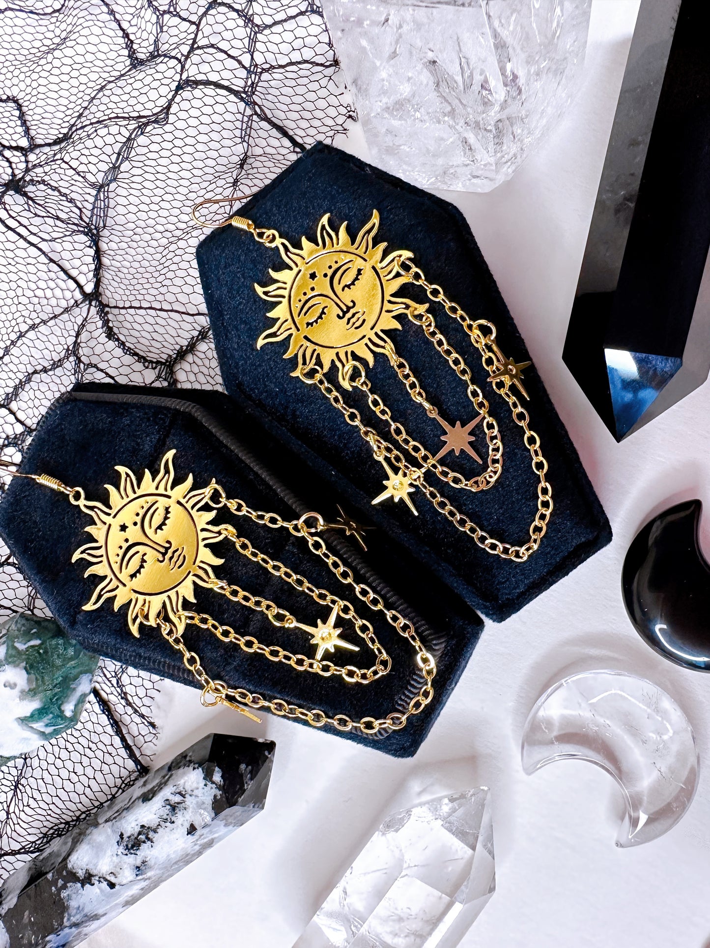 Golden Healer Sun Earrings