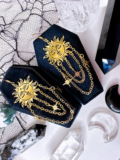 Golden Healer Sun Earrings