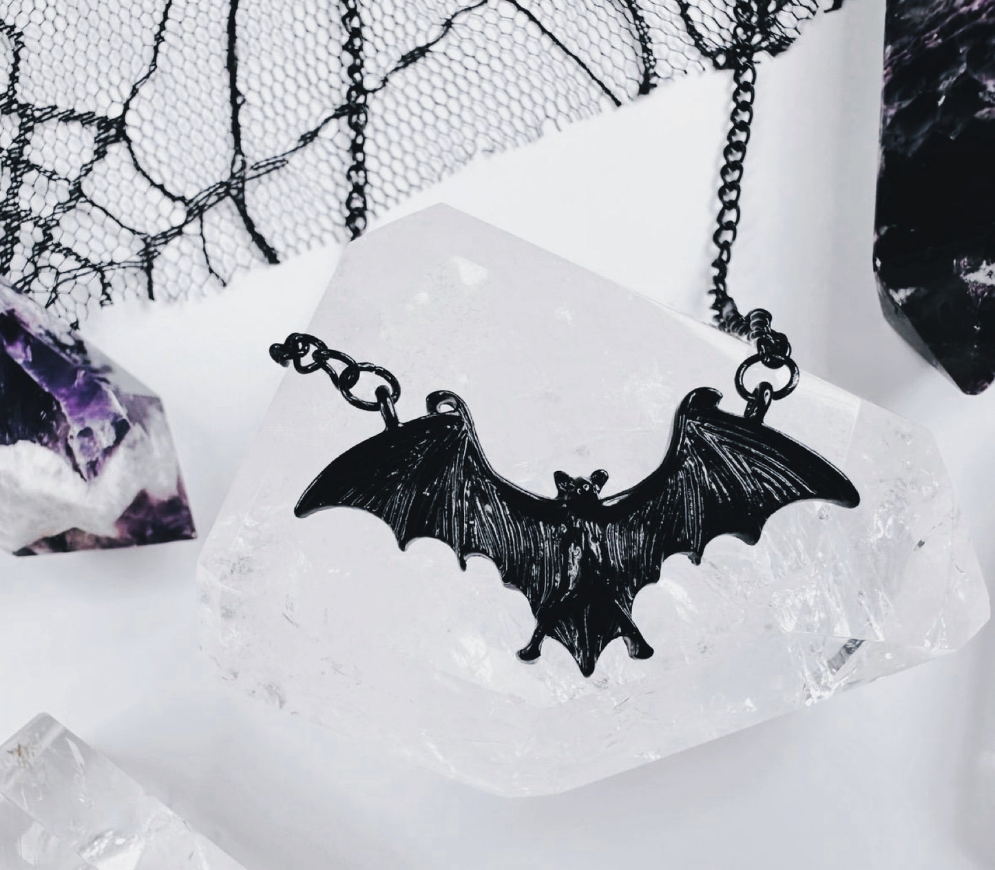 Black Bat Necklace