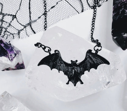 Black Bat Necklace