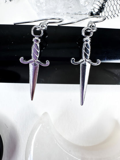 Stainless Steel Dagger Earrings
