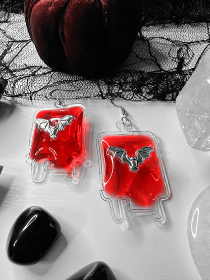 Vampire’s Blood Bag Earrings