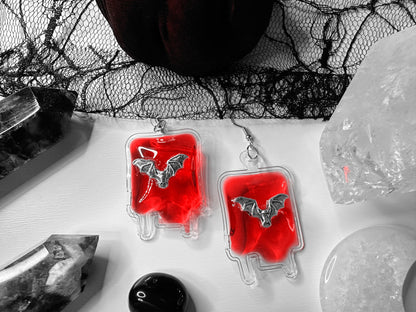 Vampire’s Blood Bag Earrings