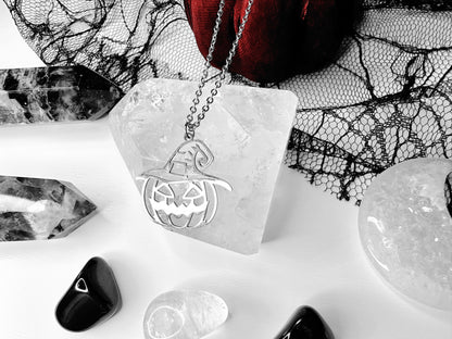 Stainless Steel Halloween Pumpkin Necklace