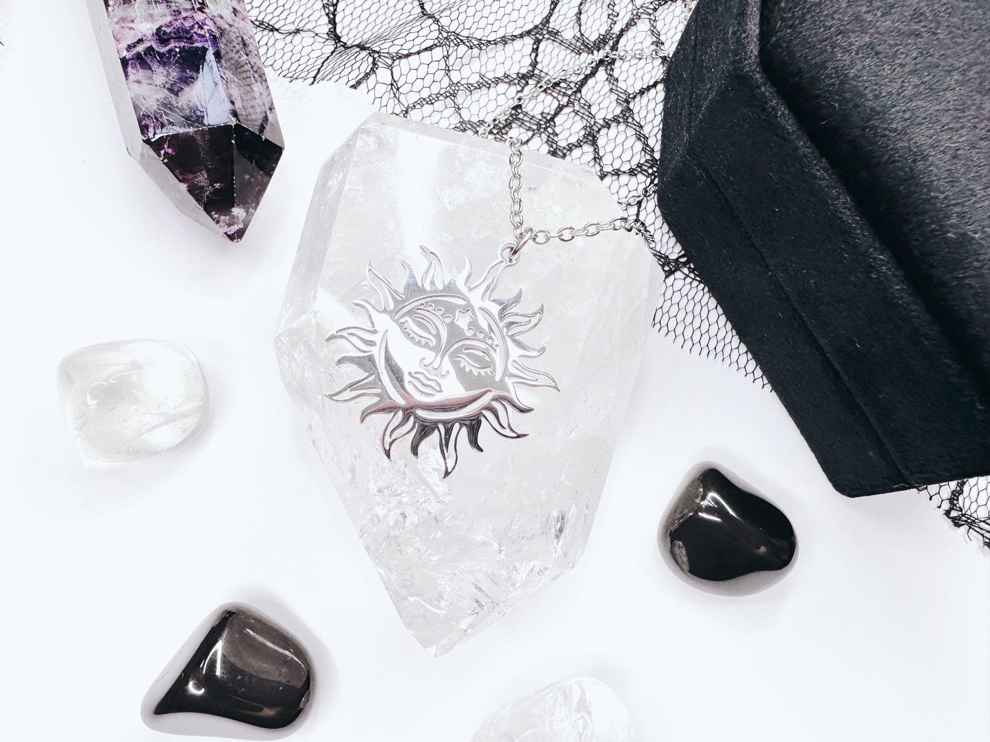 Stainless Steel Sun Necklace