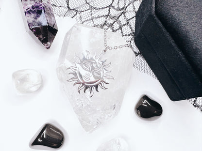 Stainless Steel Sun Necklace