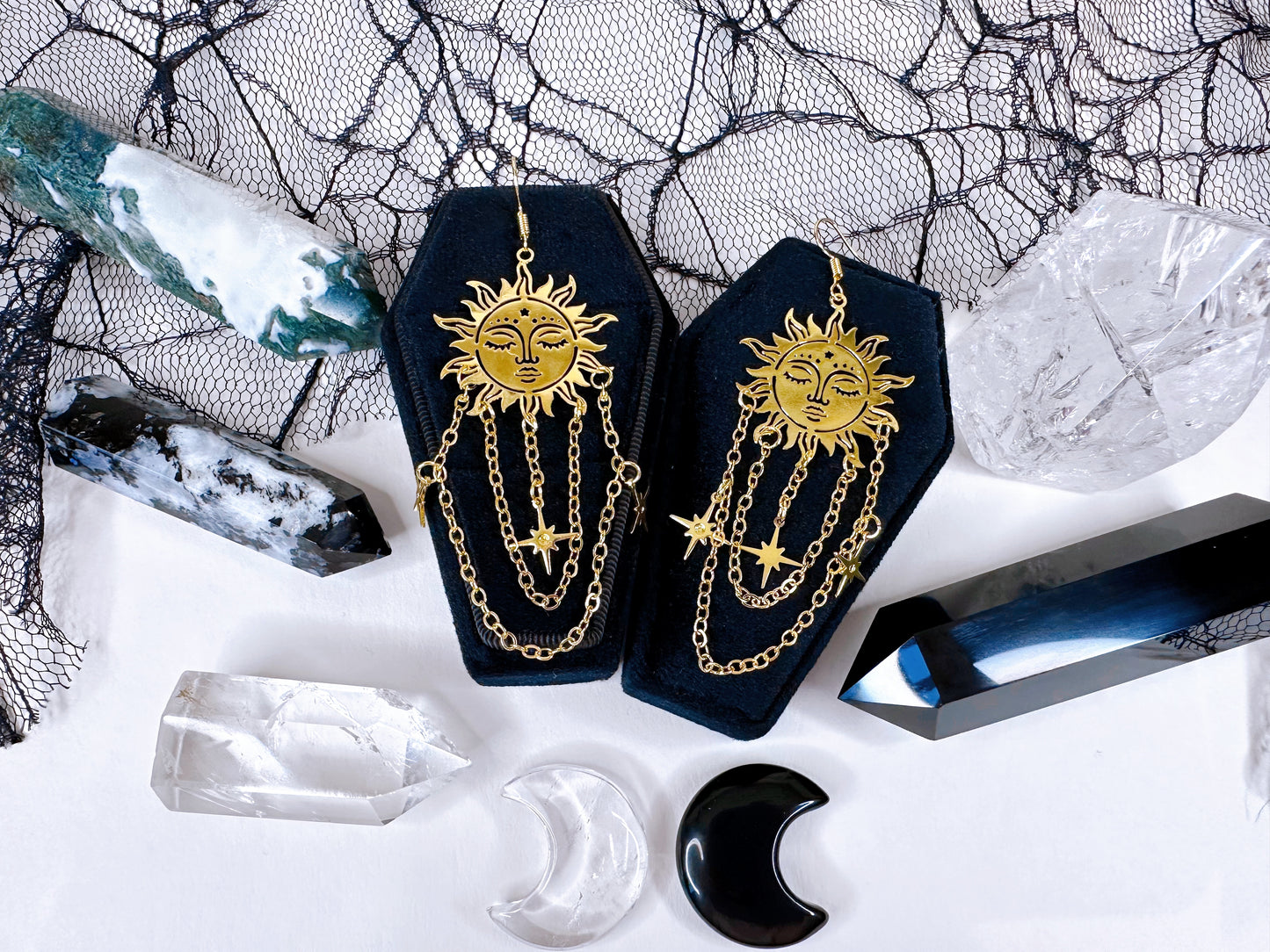 Golden Healer Sun Earrings