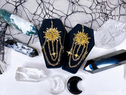 Golden Healer Sun Earrings