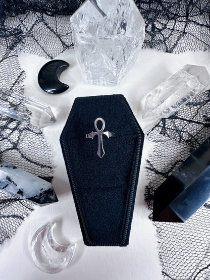 Stainless Steel Ankh Ring