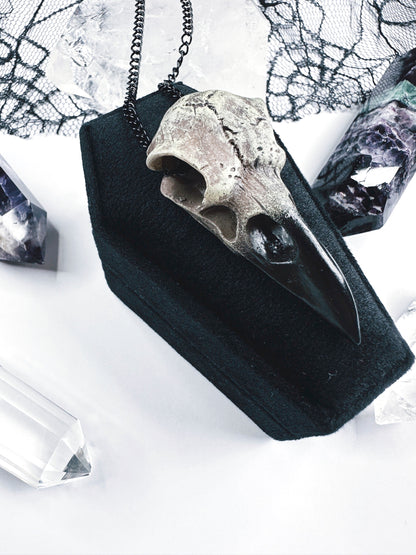 Death Of The Raven Skull Necklace