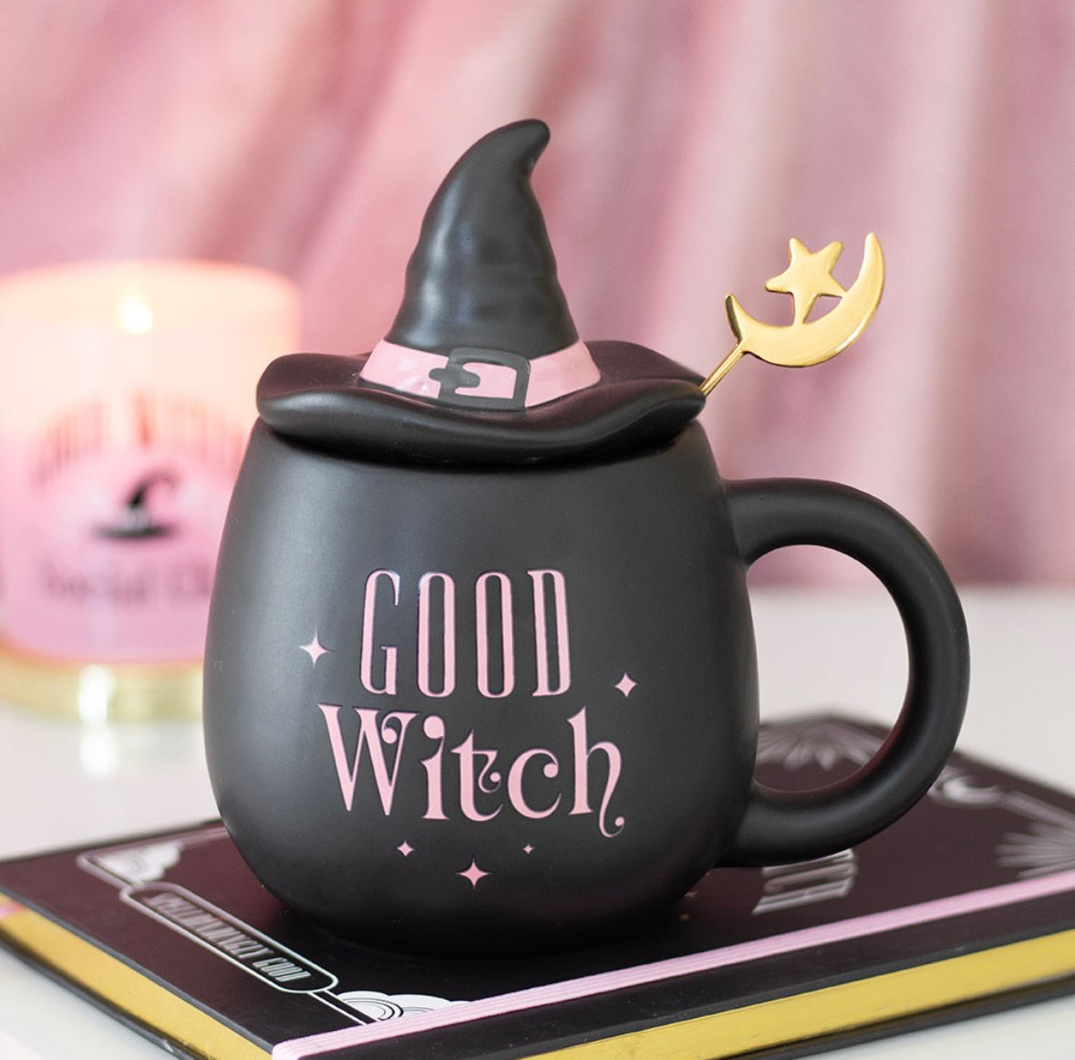 Good Witch Lidded Mug With Spoon