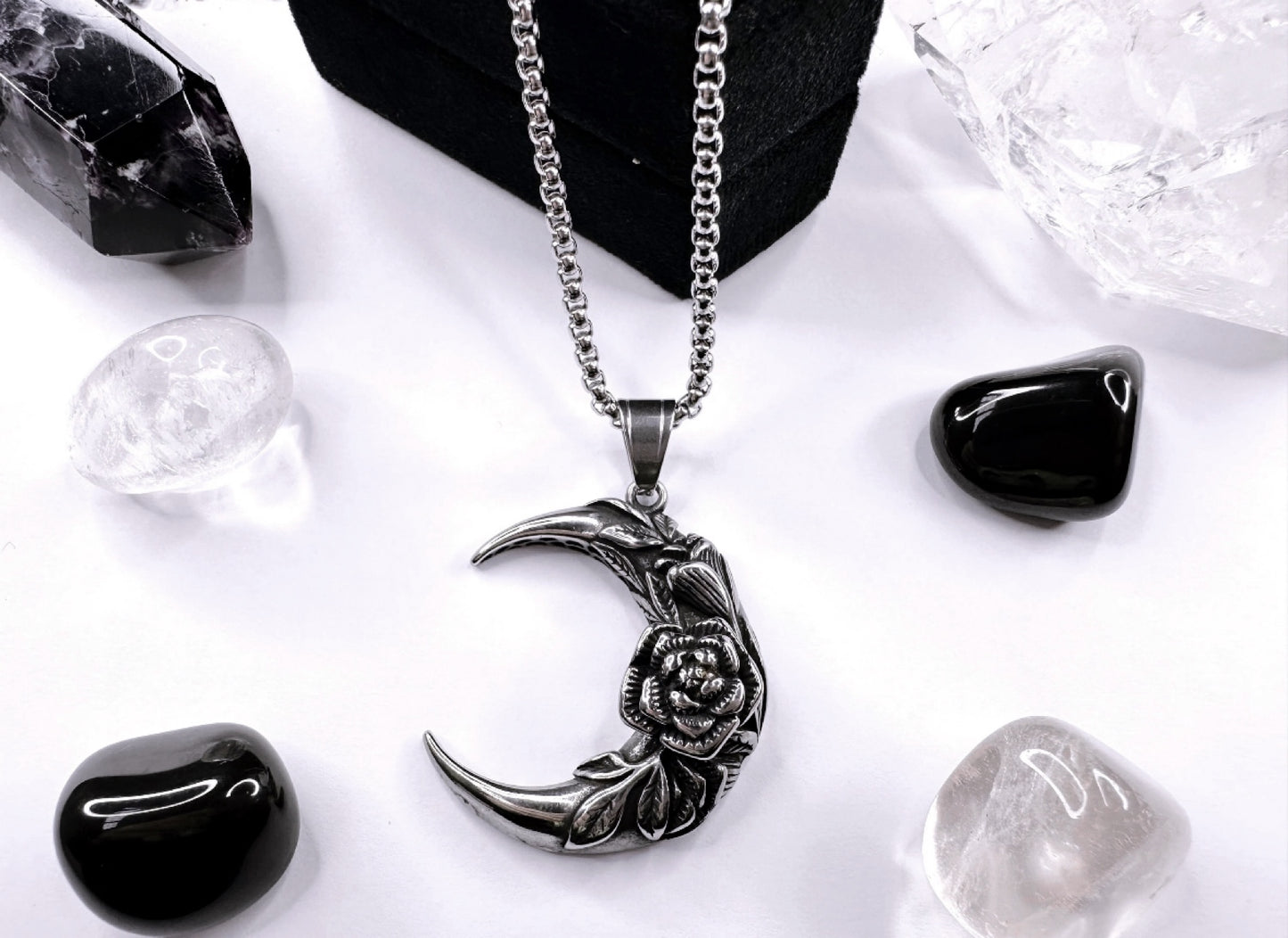 Stainless Steel Enchanted Moon
Necklace