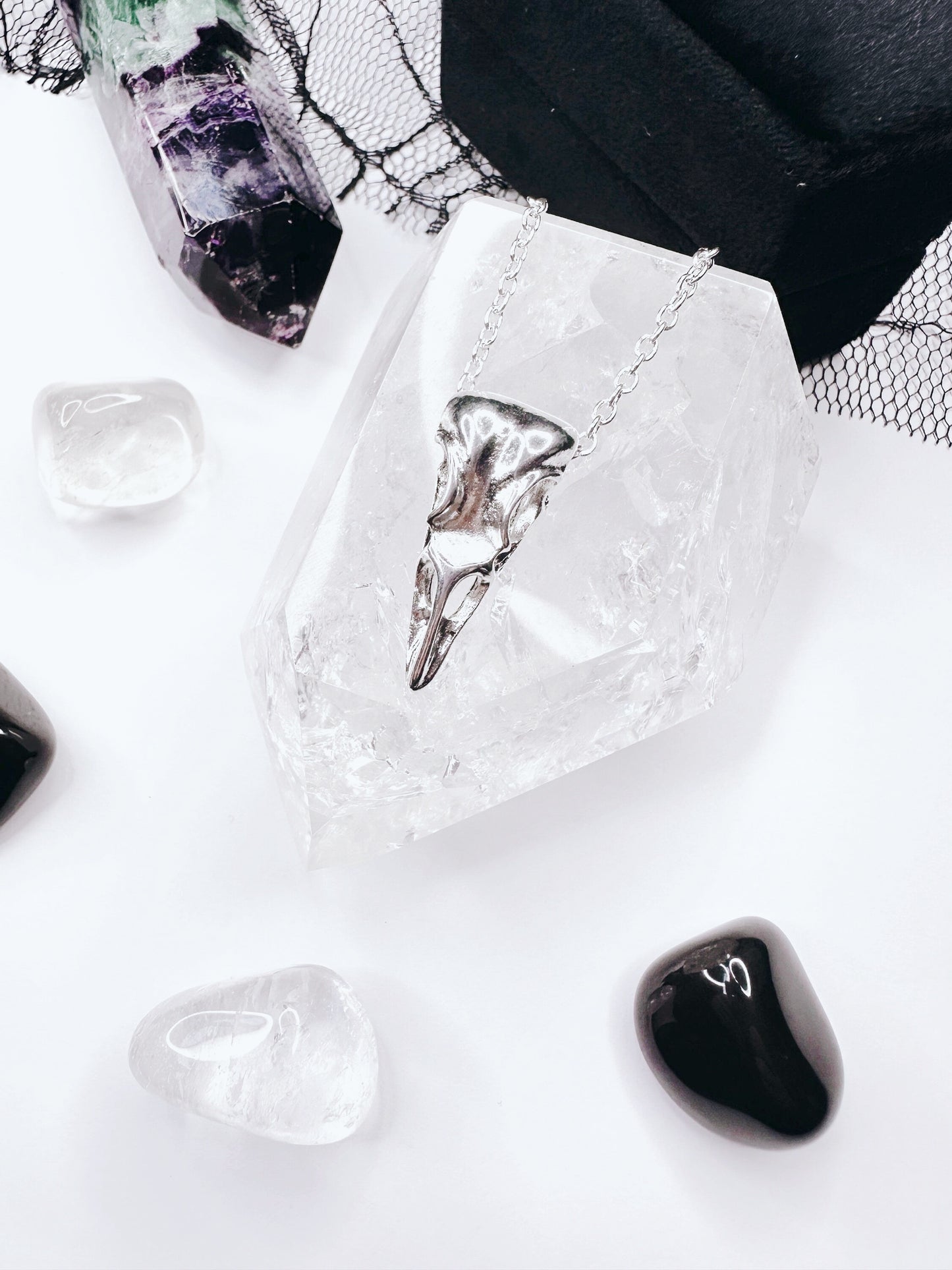 Raven Skull Necklace