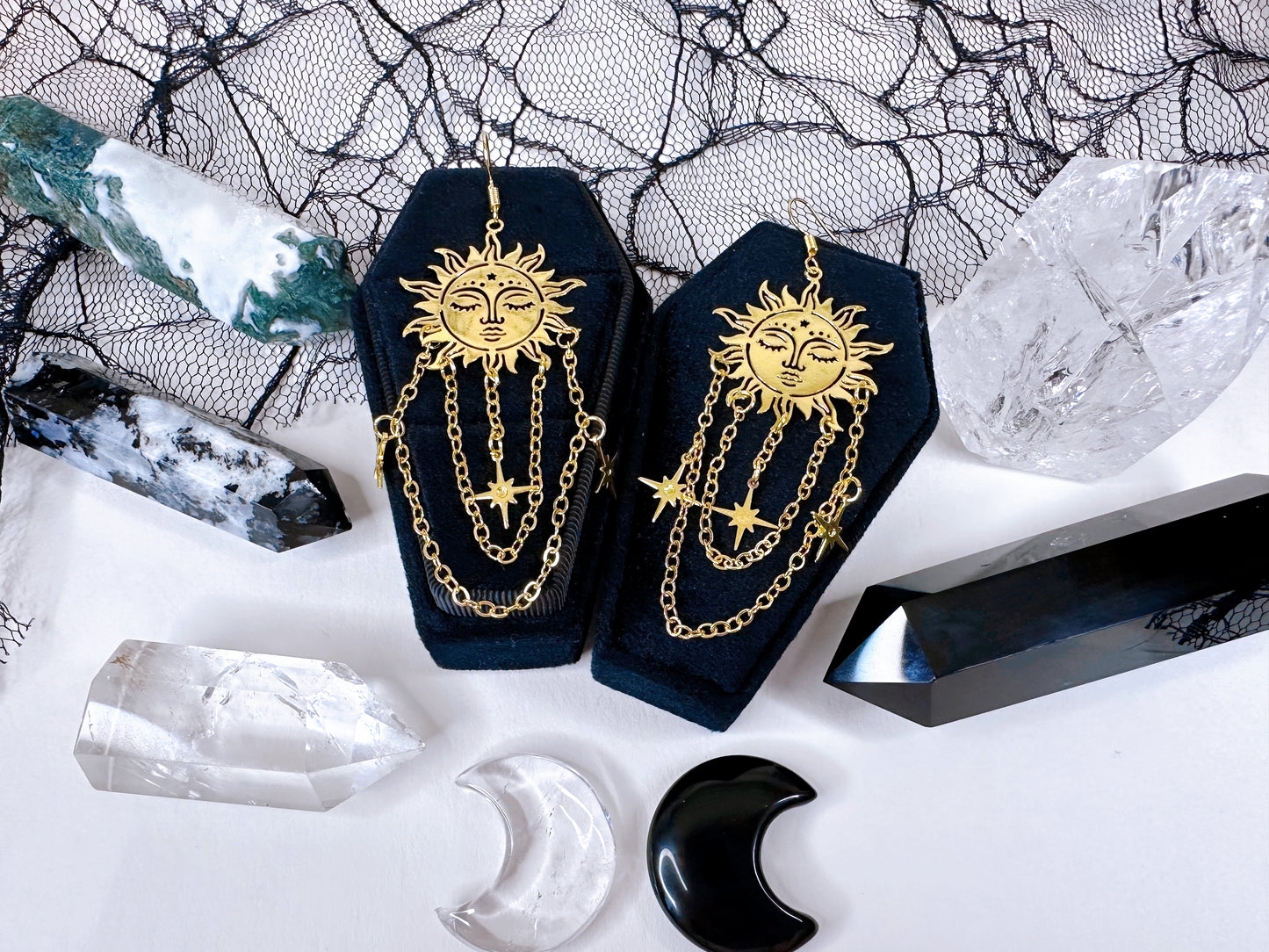 Golden Healer Sun Earrings