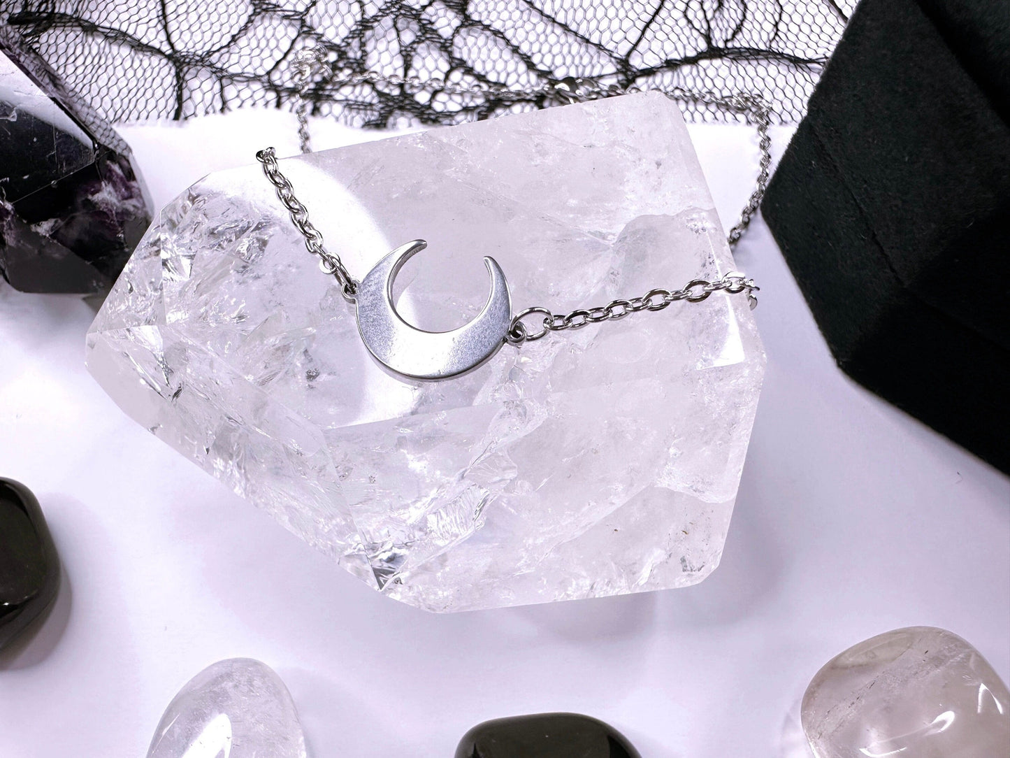 Stainless Steel Crescent Moon
Choker