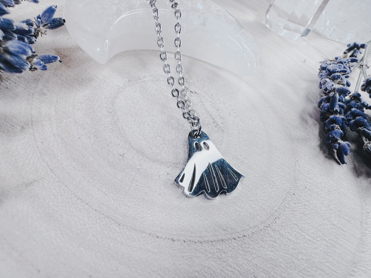 Stainless Steel Silver Ghost Necklace