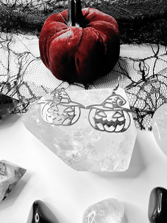 Stainless Steel Halloween Pumpkin Earrings