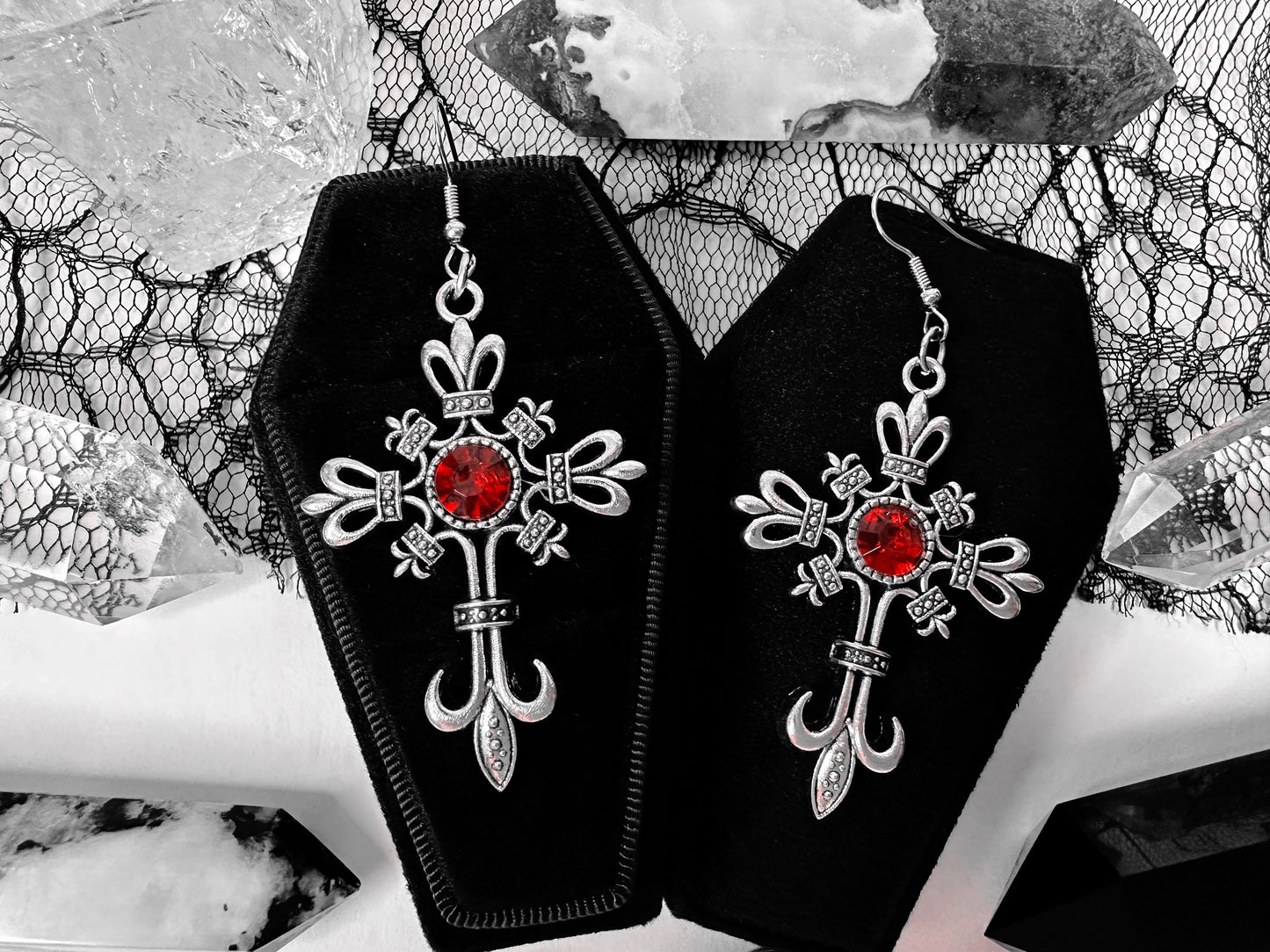 Gothic Cross Earrings