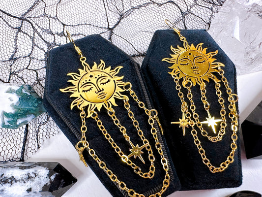 Golden Healer Sun Earrings