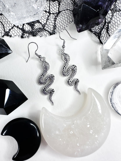 Gothic Snake Earrings