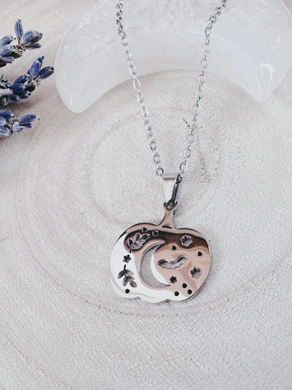 Stainless Steel Pumpkin Harvest Necklace