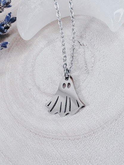 Stainless Steel Silver Ghost Necklace